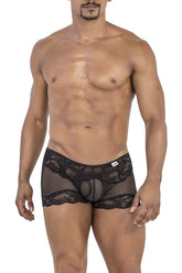 Boxer en maille et dentelle CandyMan 99779 Couleur Noir